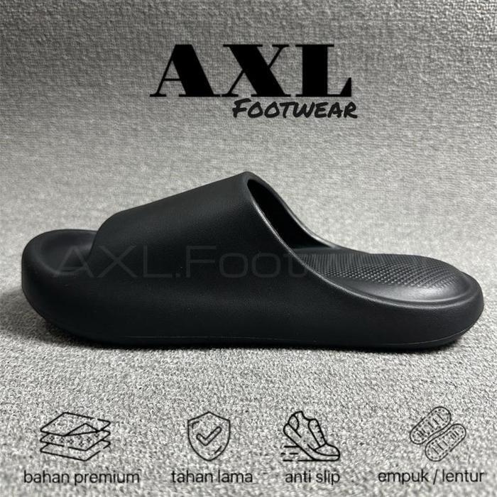 Eiger - Flat Shoes Wanita Sandal Cowok Keren Sandal Jepit Teplek Sandal Rey Hitam Sandal Slop Unisex