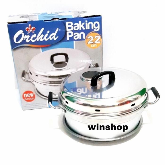 Panci Loyang Kue Bolu/Panci Oven Cetakan Bolu/Baking Pan Orchid 22Cm