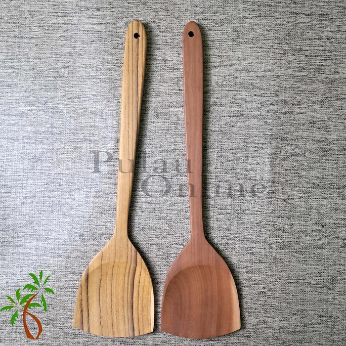 Spatula Kayu Jumbo 40 Cm- Sutil Kayu - Spatula Panjang