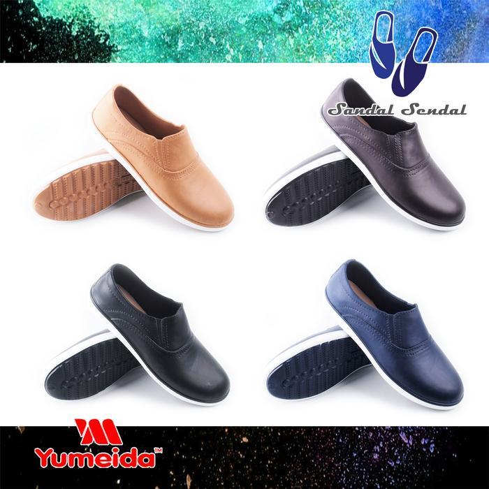Sepatu Pantofel Shoes Yumeida 5071 Karet Flat Pria Kerja