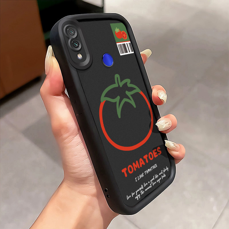 Casing Hp Xiaomi Redmi Note 7 Redmi Note 7s Redmi Note 7 Pro Case Tomat merah yang lucu Kasing silik