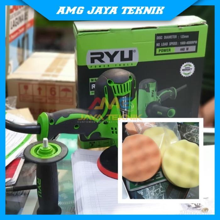 PAKET MESIN POLES RYU RGP 125E SPON POLES POLISHER RYU DAN SPON POLES