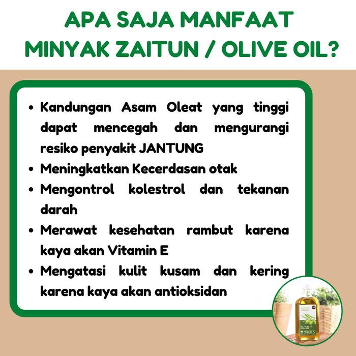 "New" Minyak Zaitun Murni Asli Untuk Diminum / Extra Virgin Olive Oil