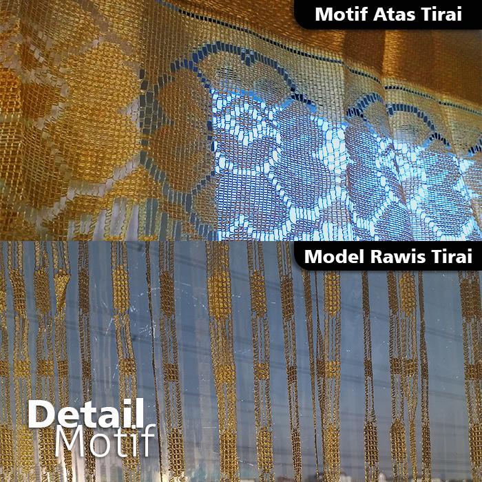 "New" Q8 Tirai Benang Halus Motif Bunga Unik & Elegan Pembatas Ruangan Cantik untuk Berbagai Gaya