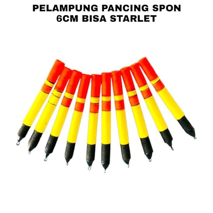 Pelampung Pancing Model Spon 6CM Starlet Kumbul Pancing Ikan Mas Mujair Panjang 6cm Bisa Di Taruh
