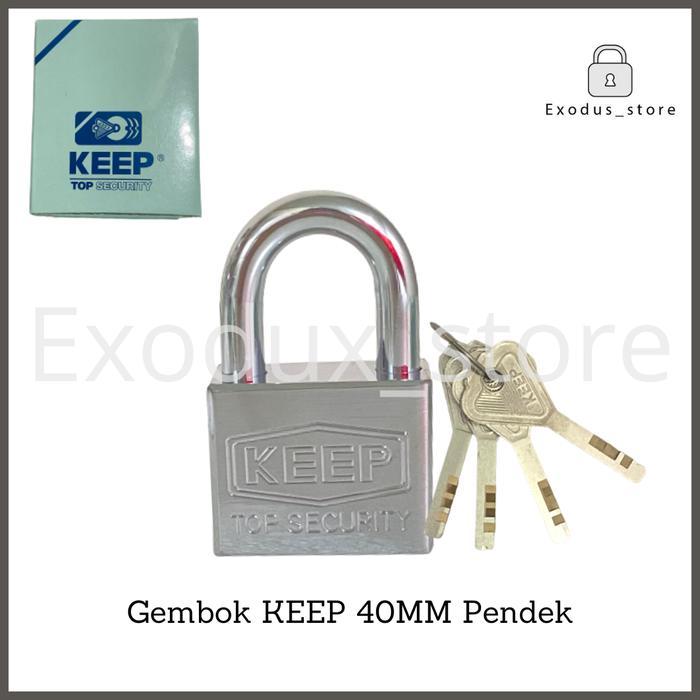 GEMBOK PAGAR RUMAH ANTI MALING ANTI KARAT KEEP 40 MM LEHER PENDEK