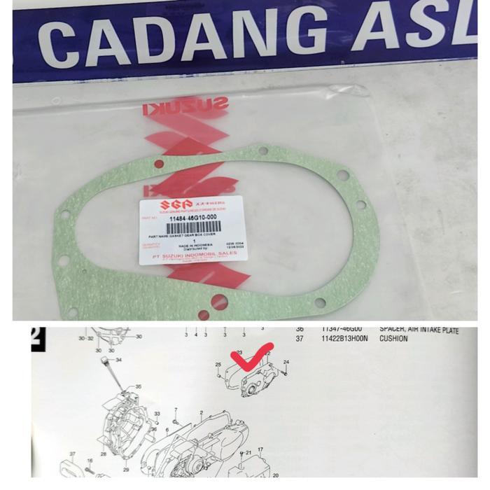 Paking Gasket Gearbox Skywave Hayate Spin Original Sgp 11484-46G10 Terlaris