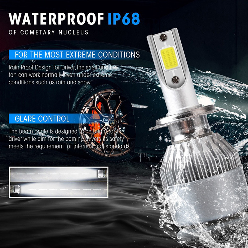 2pcs Led Headlight 9005/HB3 9006/HB4 H13/9008 9004/HB1 9007/HB5 880/881/H27 H16/5202 Car Lights 12V