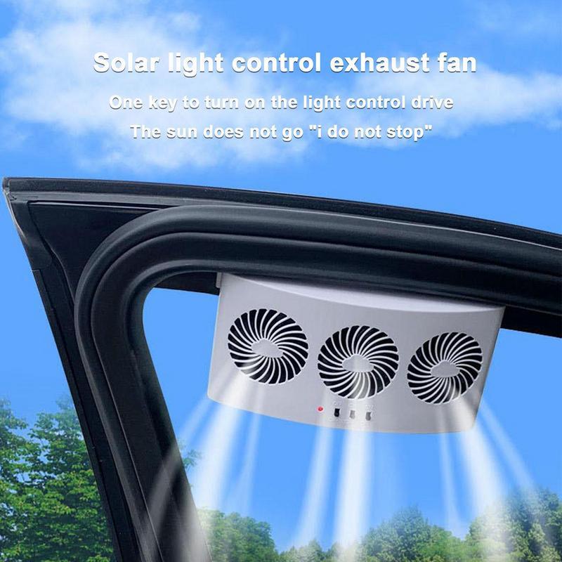 Car Fan Solar Powered Car Fan Auto Air Vent Cool Cooling System Radiator Cooling Fan Energy Saving A