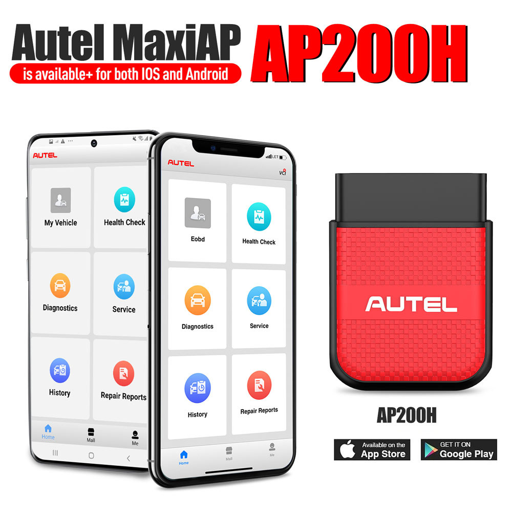 AUTEL MaxiAP AP200H ENG/Transmission/ABS/SRS System Car Diagnostic Tool with BMS / Oil Reset Service