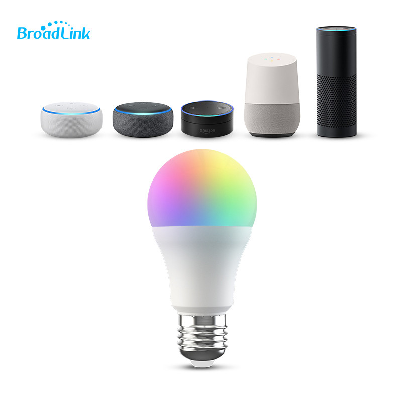 BroadLink LB27 R1 E27 Smart LED Bulb Dimmer RGB Light works with Alexa and Google Home, IFTTT