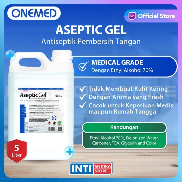 Onemed - Aseptic Gel 5 Liter / Refill Hand Sanitizer / Antiseptic Gel