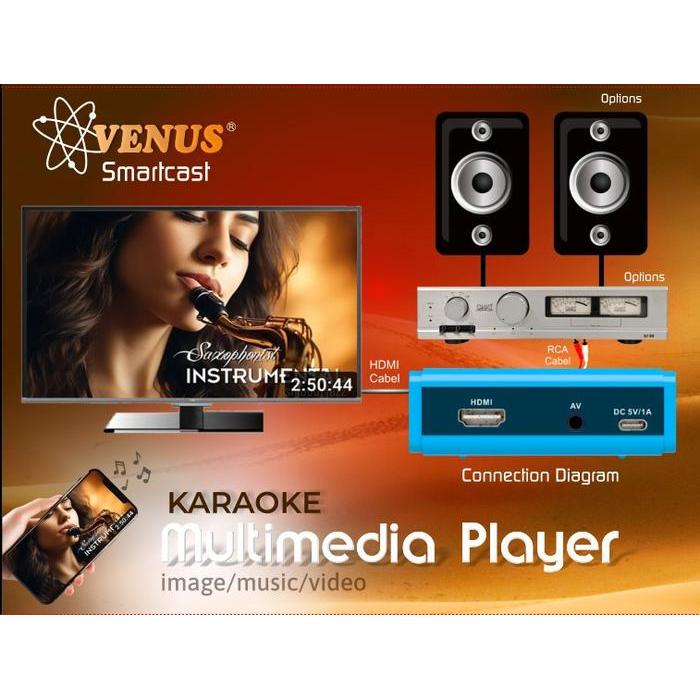Venus Smartcast Miracast Karaoke Box Hdmi Wifi Multimedia Player