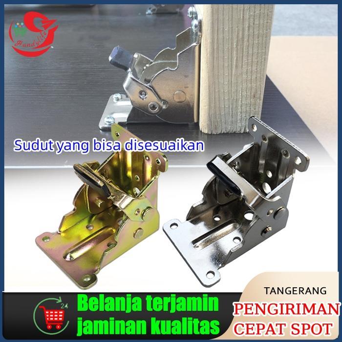 Engsel kaki meja lipat, Bracket siku tekan 90 derajat