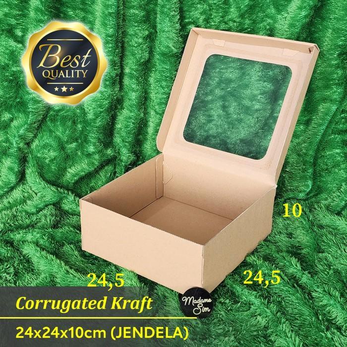 KOTAK KUE - CAKE BOX - DUS BOLU 24x24x10 (JENDELA)