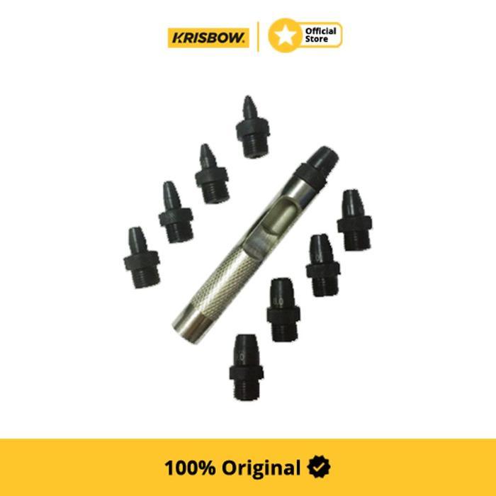 Krisbow Hollow Punch 2-10 Mm Set 10 Pcs