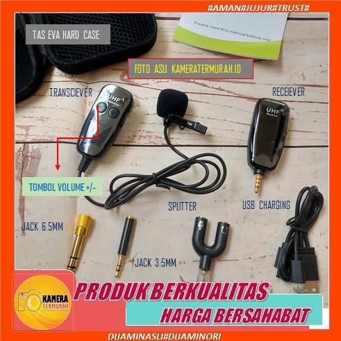 Thebest- Microphone Mic Clip On Wireless UHF Prank Vlog Untuk