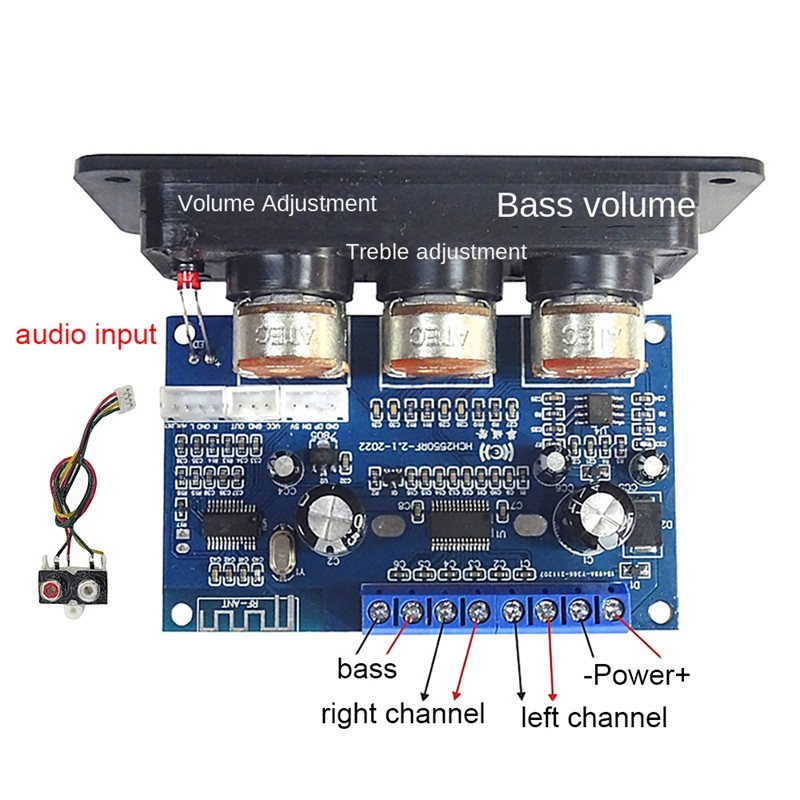 PROMO   2.1 Channel Digital Power Amplifier Board+AUX Audio Cable 2X25w+50W BT5.0 Subwoofer Class D 