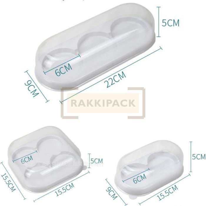 Thebest- 10pcs tempat tray mika eggtart mooncake pie bakpao mini dessert box