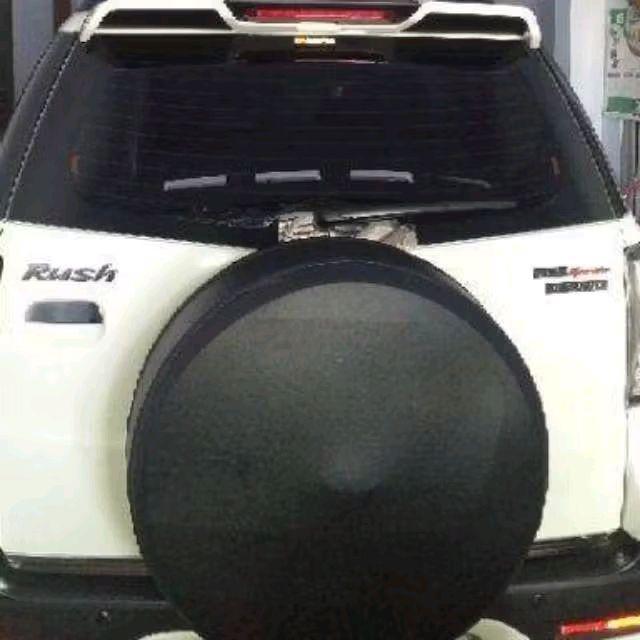 Sarung Ban Rush Terios Hitam Polos Cover Ban Rush Mobil Rush Toyota - Sarung Ban Berkualitas Bahan