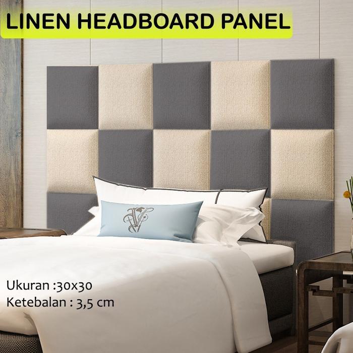 LINEN Headboard Wallpanel Dinding Wallpaper Stiker Dinding Kedap Suara Wall panel