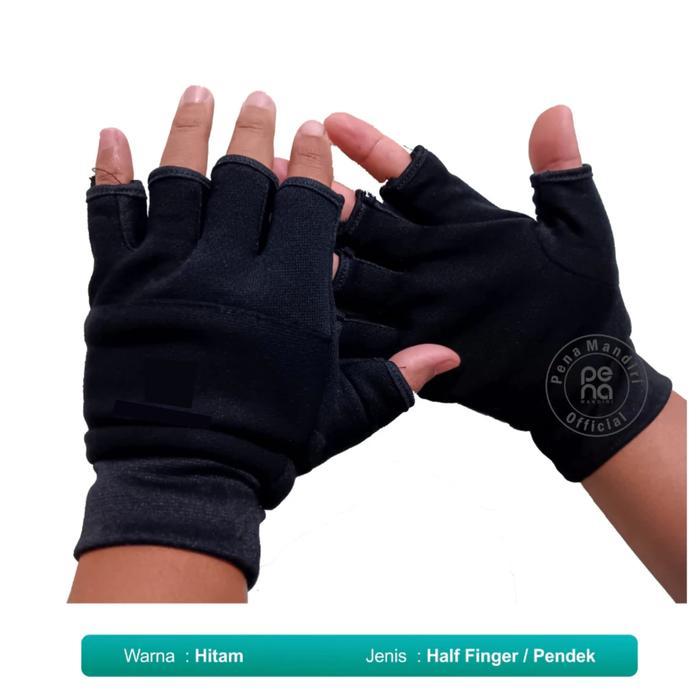 Sarung Tangan Motor Sepeda Touring Setengah Jari Kaos Gloves Cowok