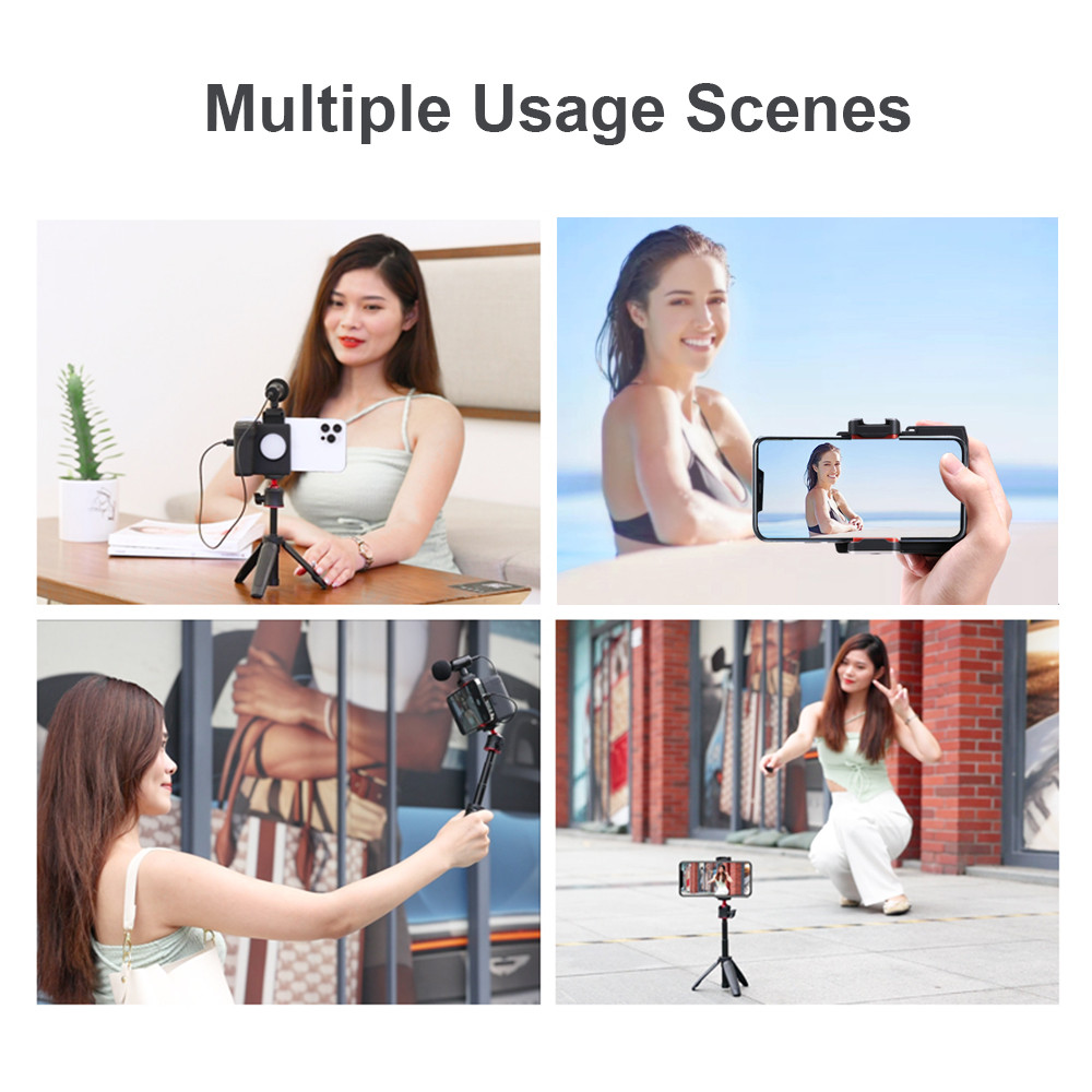 UURIG PH-10 Wireless Handheld Selfie Booster Grip with Cold Shoe 1/4 Inch Screw Hole Built-in LED