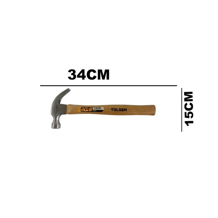 PALU KAMBING GAGANG KAYU 16OZ TOLSEN CLAW HAMMER