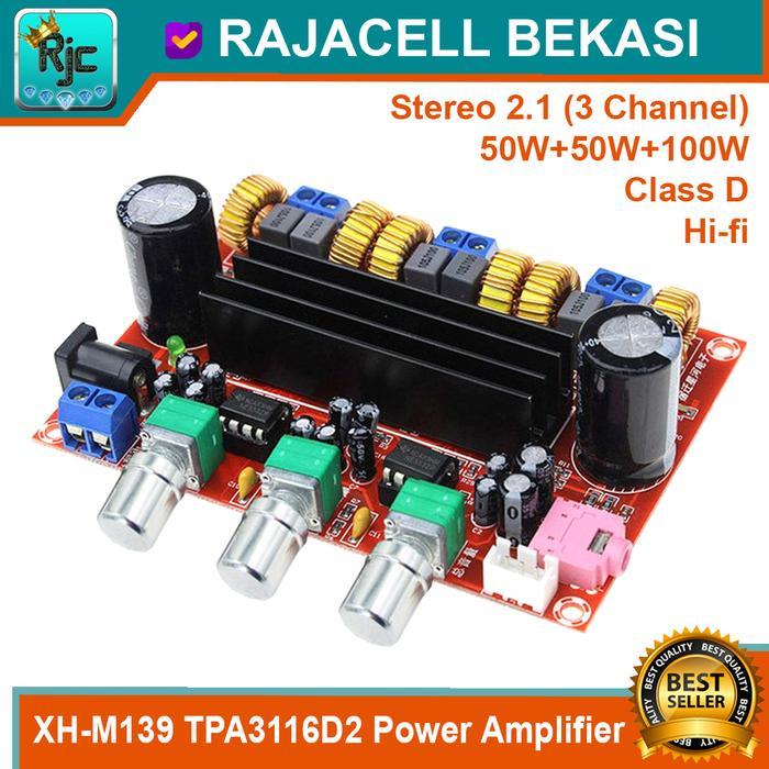 XH-M139 TPA3116D2 Power Amplifier 2.1 Class-D 2x50watt +100W Subwoofer