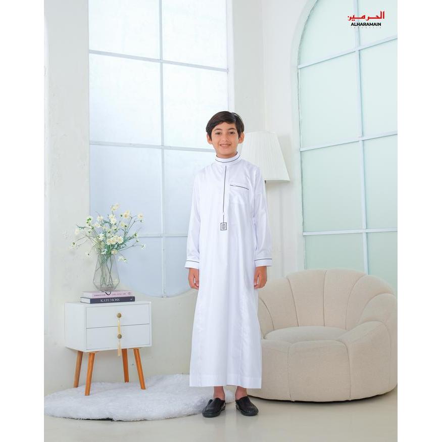 Al Haramain Jubah / Gamis Pria Remaja & Dewasa Slimfit Lgh (006) / Jubah Al Haramain Putih