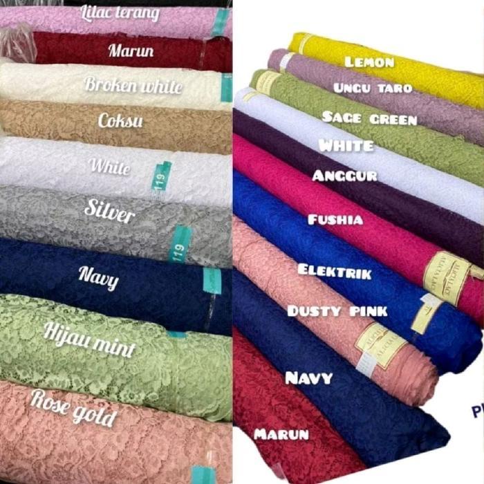 Kain Brokat Brukat Harga 1 roll isi 60 yard