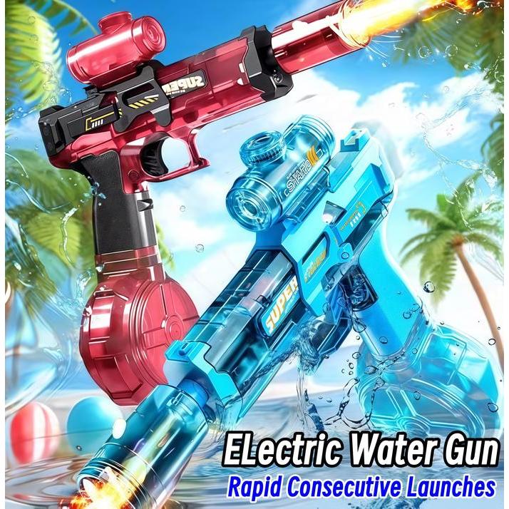 Electric Water Gun Children'S Toy Sprinkler Continuous High-Pressure Powerful Electric Water Gun Toy