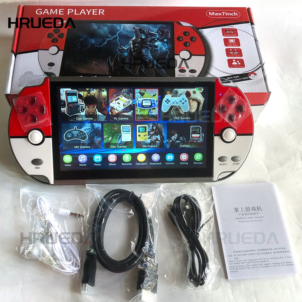 X40 Video Game Portatil 7.1inch LCD Double Rocker Handheld Retro Game Console Video Player TF Card