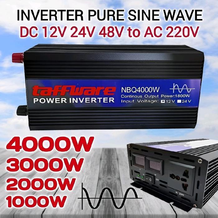 [] Power Inverter DC to AC 4000 Watt Pure Sine Wave DC 12V 24V 48V AC 220V