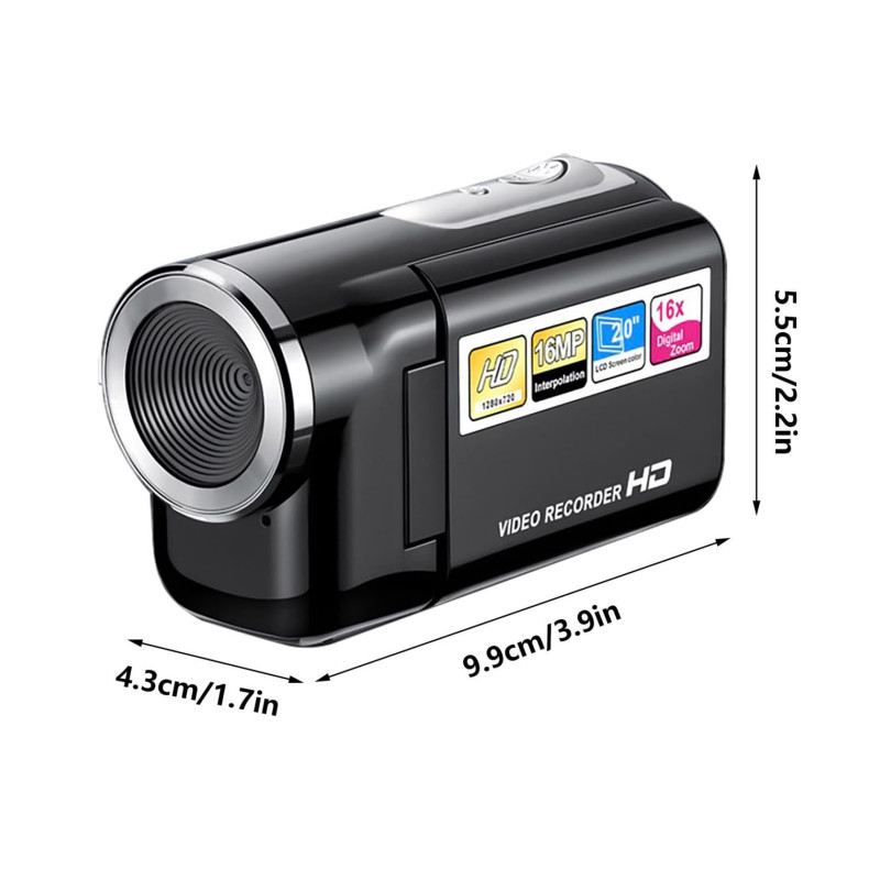 Null Full 1080P HD Rotation 16X HD Camcorder Video DV Camera SD Card Hand-held DV Mini Camera