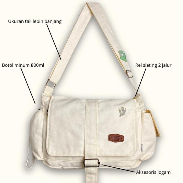 Eiger - Tas Kanvas Mako Dua Size Military Mode Selempang Sling Bag Canvas Bag
