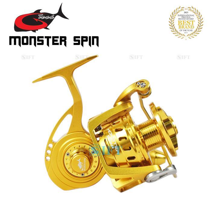 Reel G-Tech Monster Spin 4000 6000 8000 50Kg [2025] Saltwater Power Handle Metal Body Ift