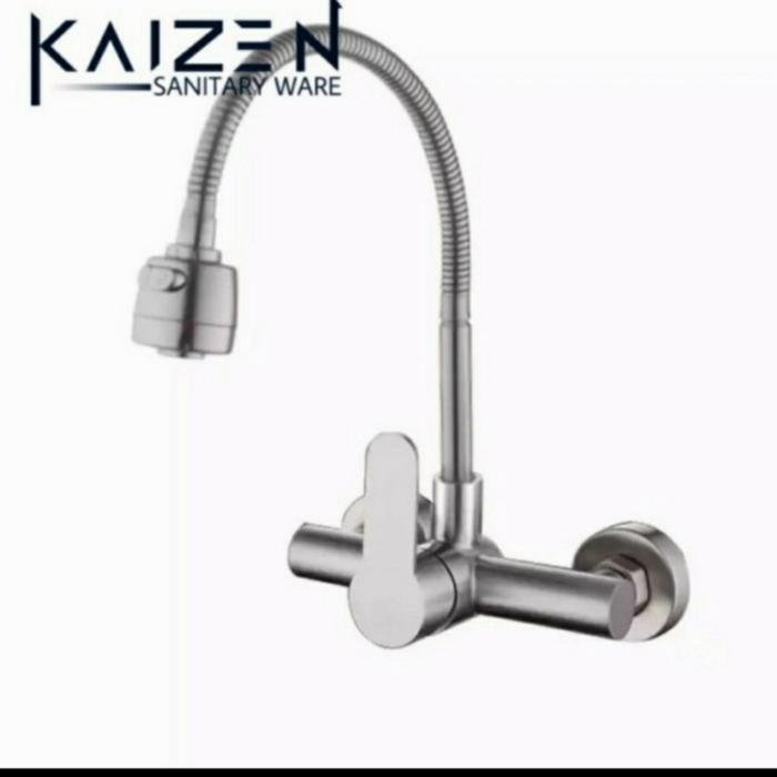 kran kitchen sink panas dingin tembok / kran fleksibel dinding