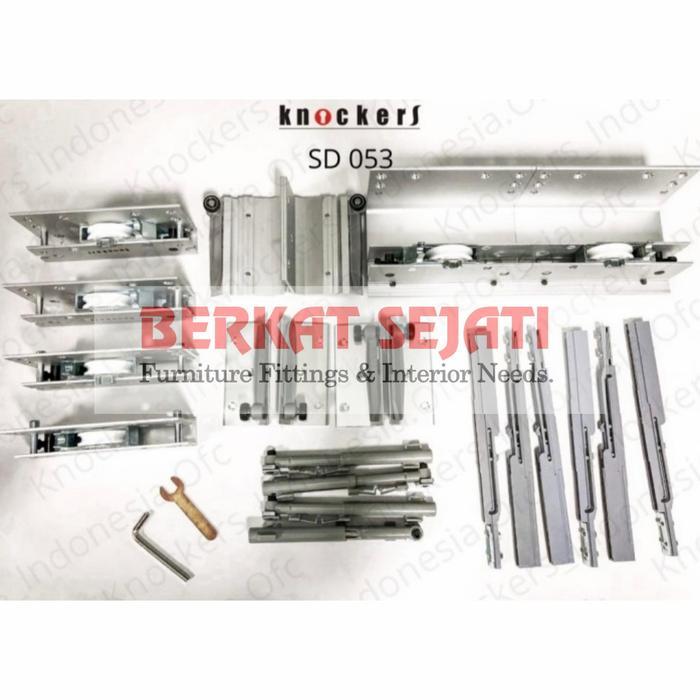RODA PINTU LEMARI SLIDING KNOCKERS SD 053 / 3 PINTU 3.5 MTR SLOWMOTION .