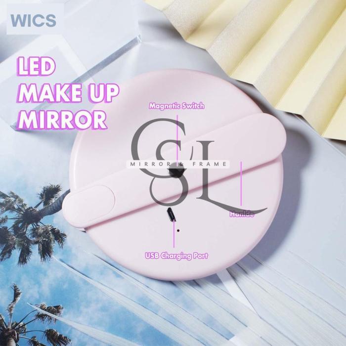 Wics Cermin Led Cermin Tas Led Cermin Makeup Cermin Lipat Led #Gratisongkir