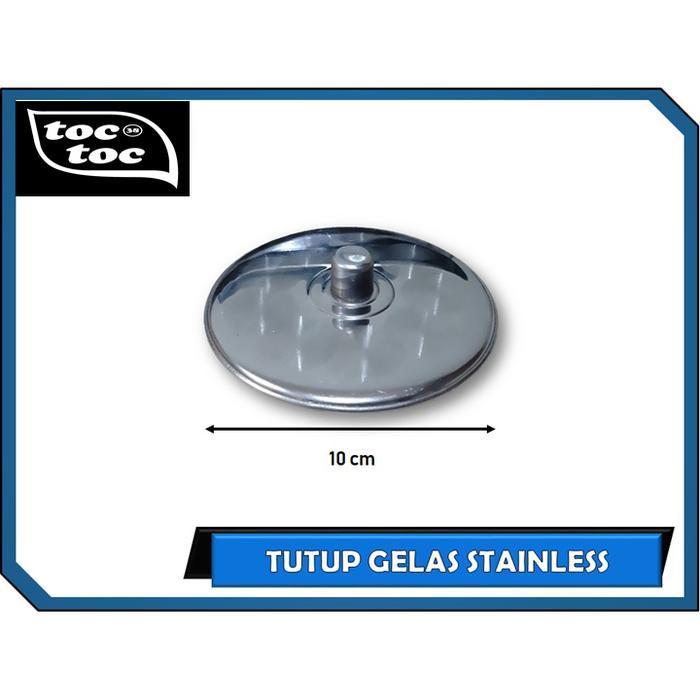 Tutup Gelas Stainless Besar isi 1 Lusin