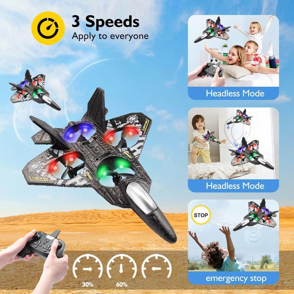 EPP Foam Remote Control Foam Fighter Gravity Sensing RC Drones Four Motor Helicopter Toy