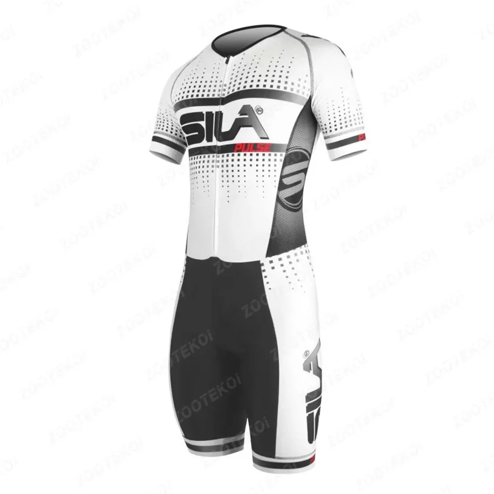 Sila Men Cycling Jersey Triathlon Sport Tri Suit Ciclismo Inline Skate Speed Skating Suit Summer