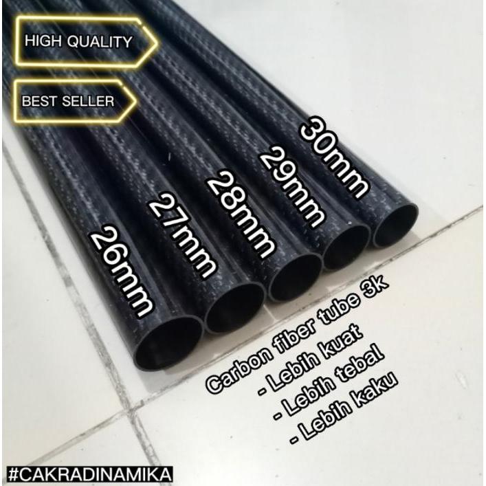 Pipa Carbon 30Mm X 28Mm Spar Carbon Fiber 3K Kuat Dan Ringan Pasti Promo