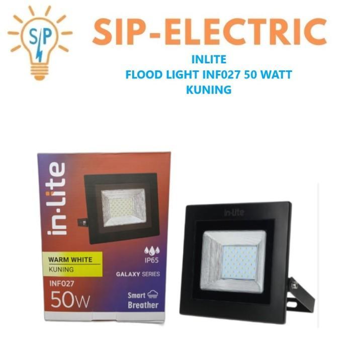 INLITE LAMPU SOROT 50 WATT KUNING / IN LITE FLOOD LIGHT LED 50W INF027