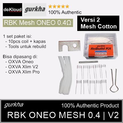 Gurkha RBK ONEO V2 0.4 Mesh Coil 0,4 xlim v2 xlim pro argus g2 p2 vprime zulu ohm *