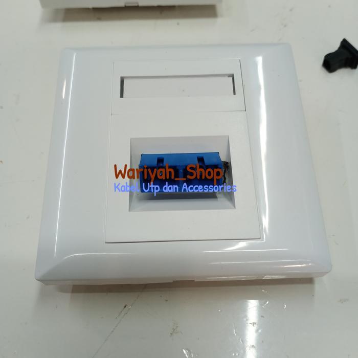 Roset FO Tanam 2Core/Outlet Dinding FO 2Core Sudah Termasuk Adapter