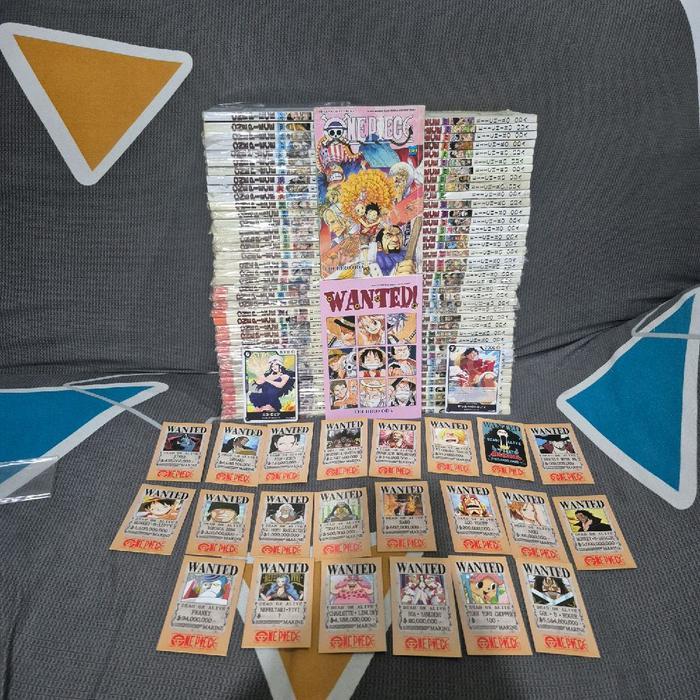 Paket Komik One Piece Vol 1-80 Bonus Wanted Card Set Fulset Fullset Lengkap Eiichiro Oda Manga