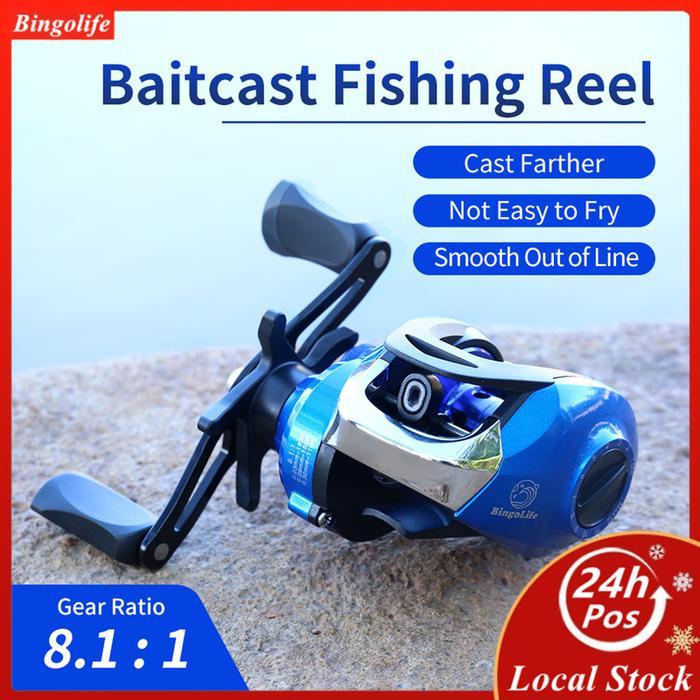 Bingolife Set Pancing Reel Pancing Penggulung 18+1BB 8.1:1 Gear Ratio Fishing Reel Untuk Memancing