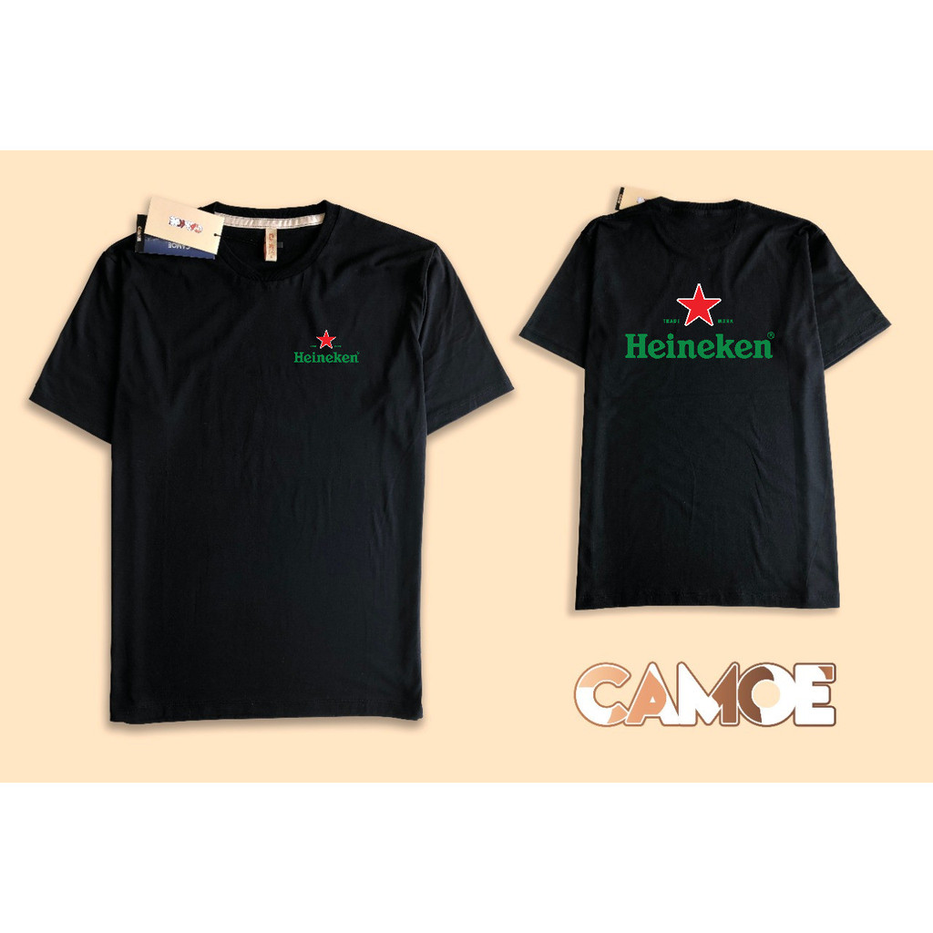 Kaos Tshirt Depan Belakang Heineken logo
